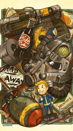 coque Fallout Painting Nuka Coca