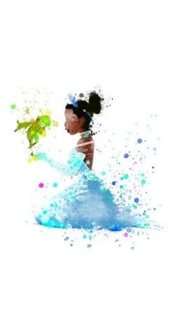 coque Princess Tiana Watercolor Art