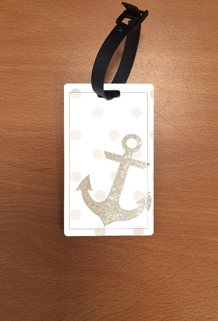 Portaindirizzo Glitter Anchor and dots in gold 