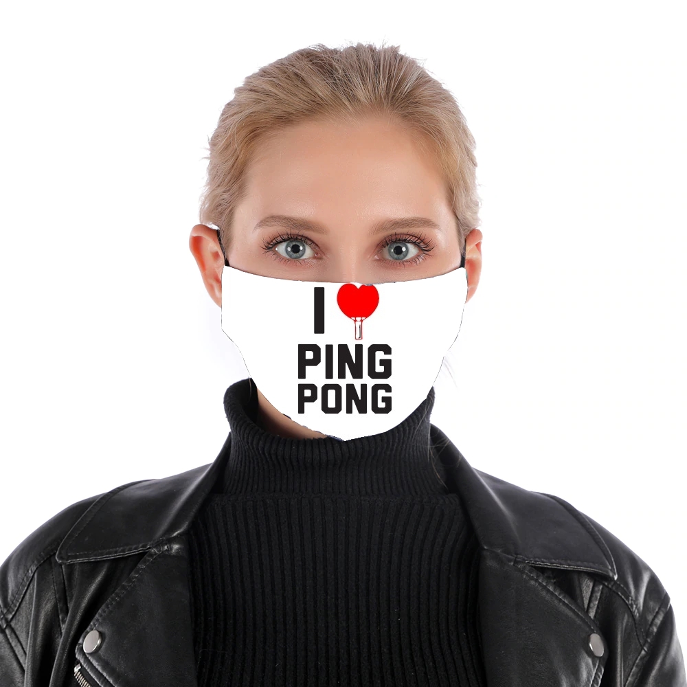 Maschera I love Ping Pong 
