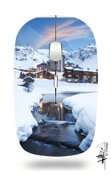 Mouse Llandscape and ski resort in french alpes tignes 