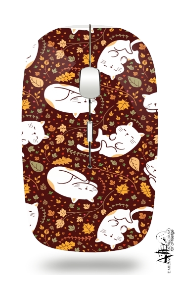 Mouse Sleeping cats seamless pattern 