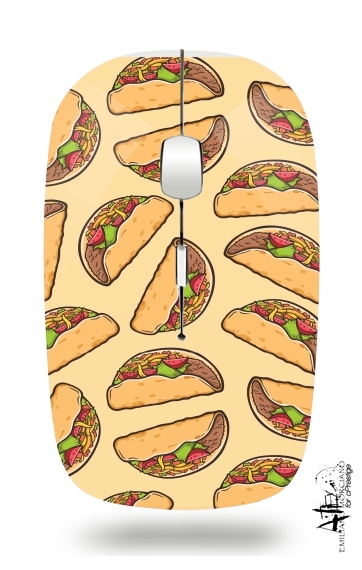 Mouse Taco seamless pattern mexican food 
