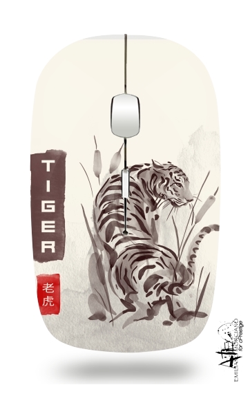 Mouse Tiger Japan Watercolor Art 