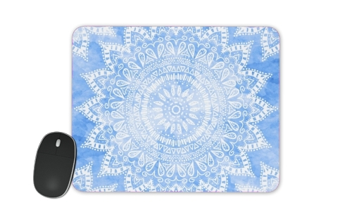 tapis de souris Bohemian Flower Mandala in Blue