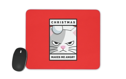tapis de souris Christmas makes me Angry cat