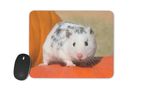 tapis de souris White Dalmatian Hamster with black spots 