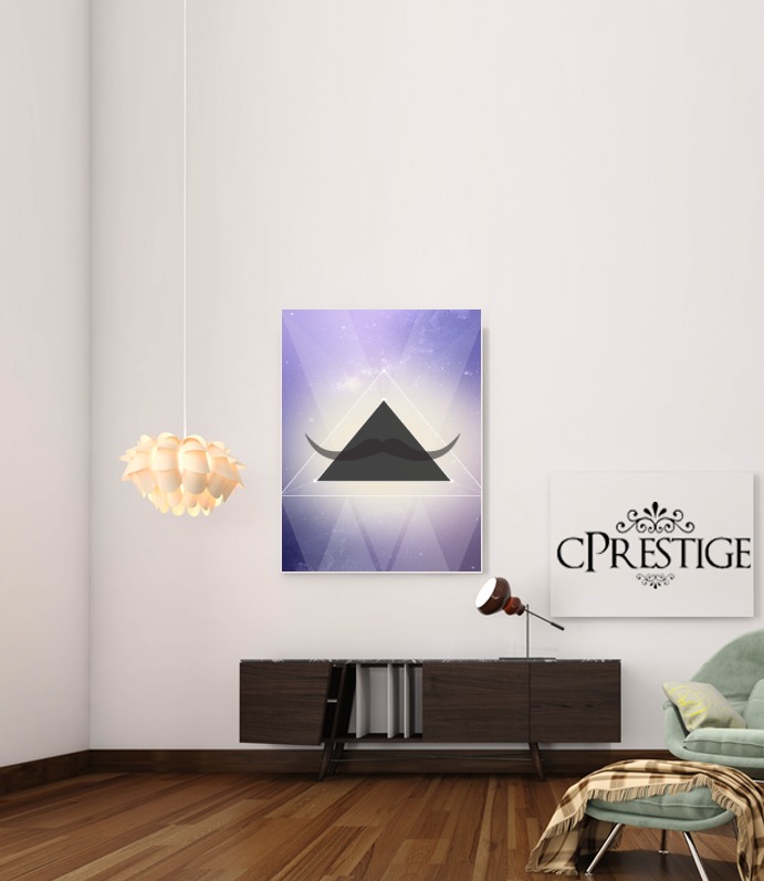 Poster Hipster Triangle Mustache 