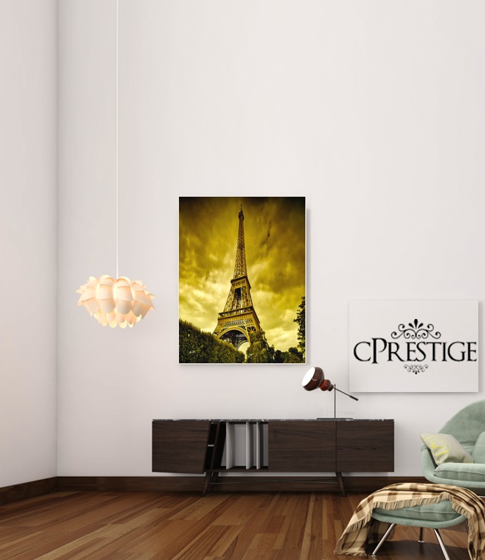 Canvas Torre Eiffel di notte - Parigi 