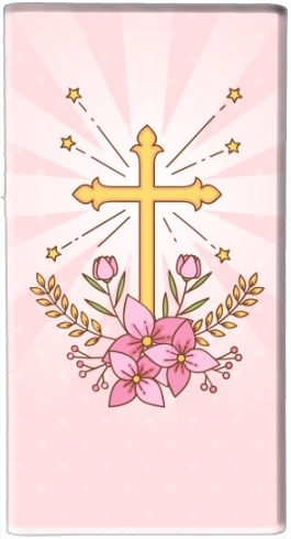 portatile Communion cross with flowers girl 