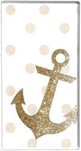 portatile Glitter Anchor and dots in gold 