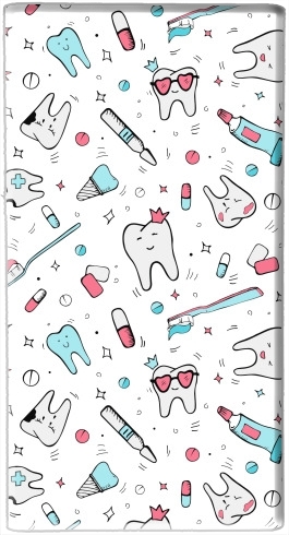 portatile Seamless dental pattern with teeth toothpaste 