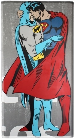 portatile Superman And Batman Kissing For Equality 