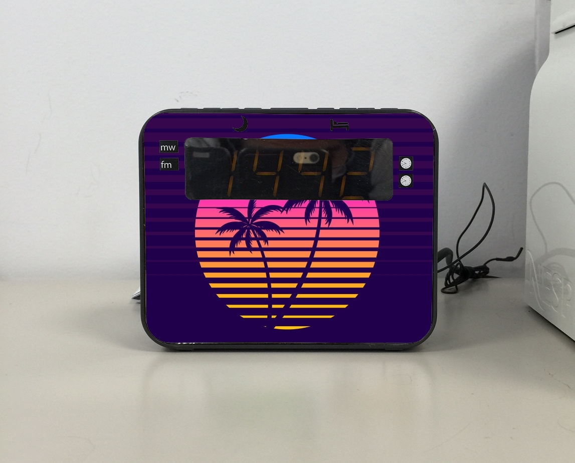 Radio Classic retro 80s style tropical sunset 