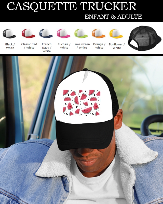 Snapback Summer pattern with watermelon 