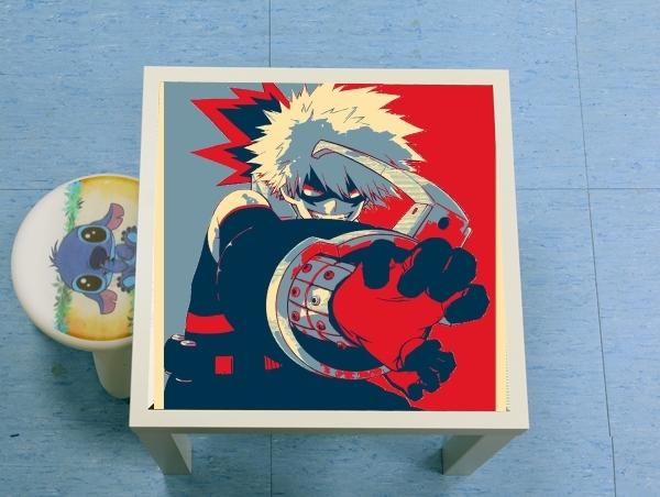 table d'appoint Bakugo Katsuki propaganda art