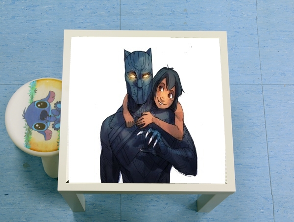 table d'appoint Black Panther x Mowgli