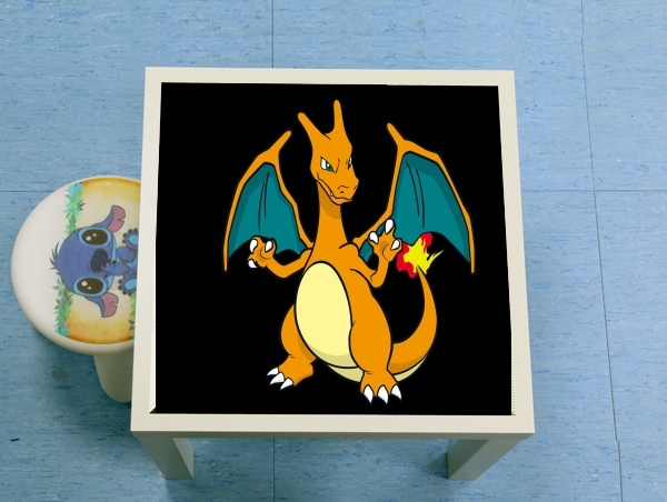 table d'appoint Charizard Fire