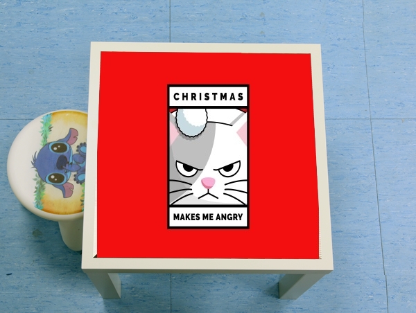 table d'appoint Christmas makes me Angry cat