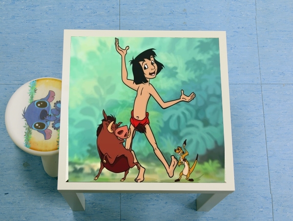 table d'appoint Disney Hangover Mowgli Timon and Pumbaa 