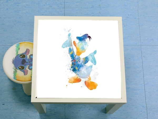 table d'appoint Donald Duck Watercolor Art