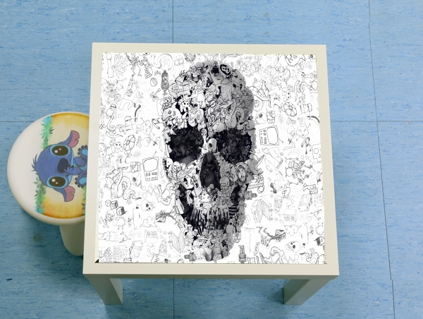 table d'appoint Doodle Skull