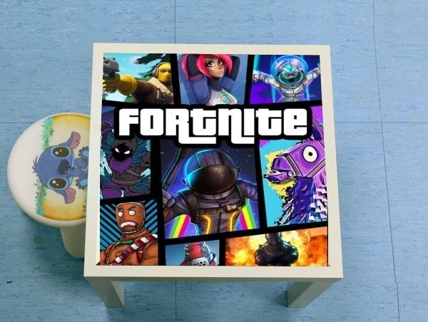 table d'appoint Fortnite - Battle Royale Art Feat GTA