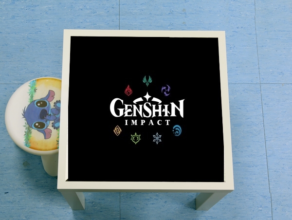table d'appoint Genshin impact elements