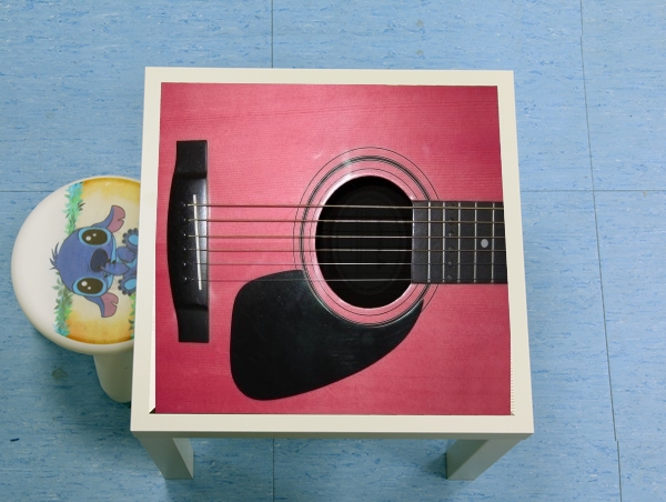 tavolinetto chitarra rosa 