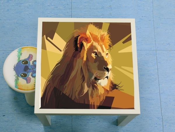 tavolinetto Lion Geometric Brown 