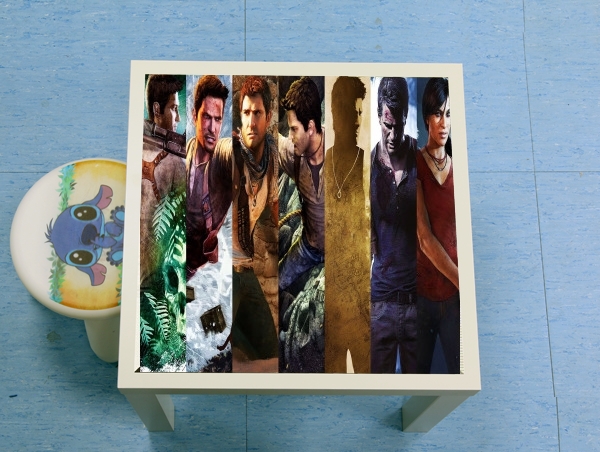 table d'appoint Uncharted Nathan Drake Watercolor Art
