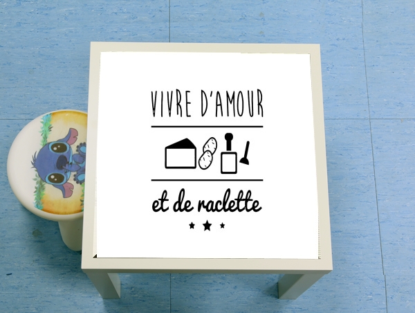 table d'appoint Vivre damour et de raclette