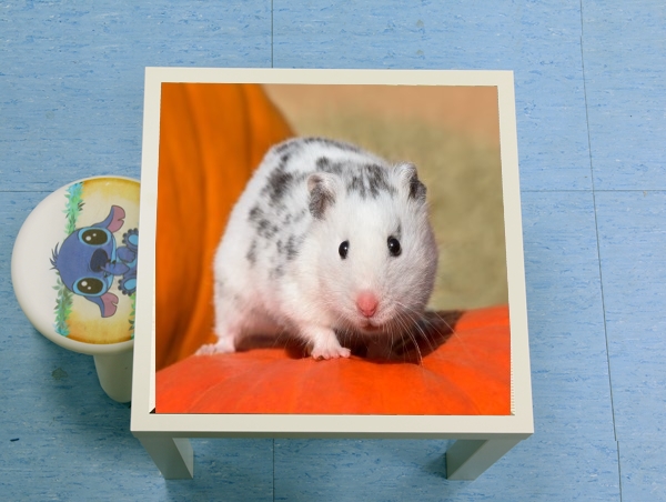 table d'appoint White Dalmatian Hamster with black spots 
