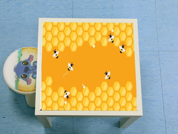 tavolinetto Yellow hive with bees 