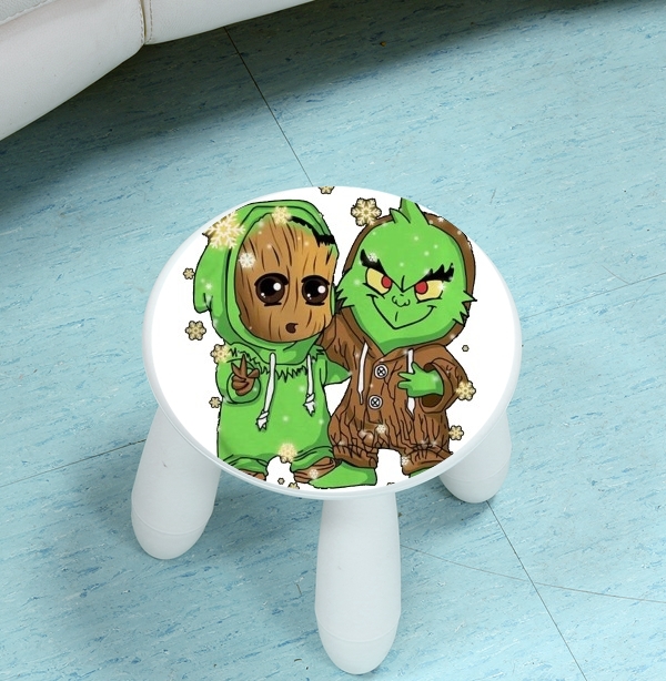 sgabello Baby Groot and Grinch Christmas 