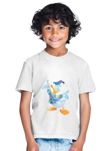 tshirt enfant Donald Duck Watercolor Art