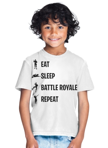 tshirt enfant Eat Sleep Battle Royale Repeat