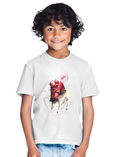 tshirt enfant Hellboy Watercolor Art