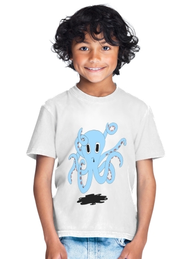 tshirt enfant octopus Blue cartoon
