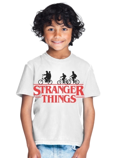 tshirt enfant Stranger Things by bike