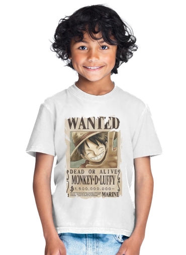 tshirt enfant Wanted Luffy Pirate