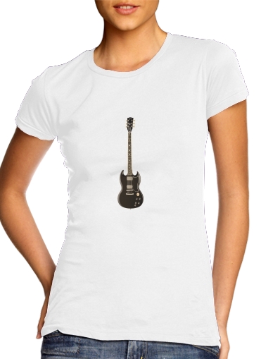 Tshirt AcDc Guitare Gibson Angus femme