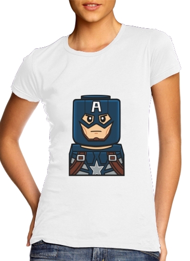 Tshirt Bricks Captain America femme
