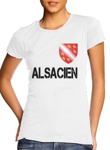 Tshirt Drapeau alsacien Alsace Lorraine femme