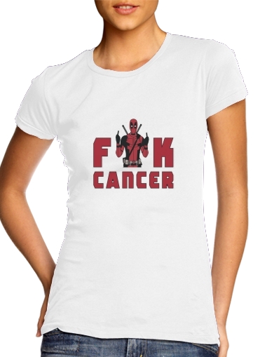 Tshirt Fuck Cancer With Deadpool femme