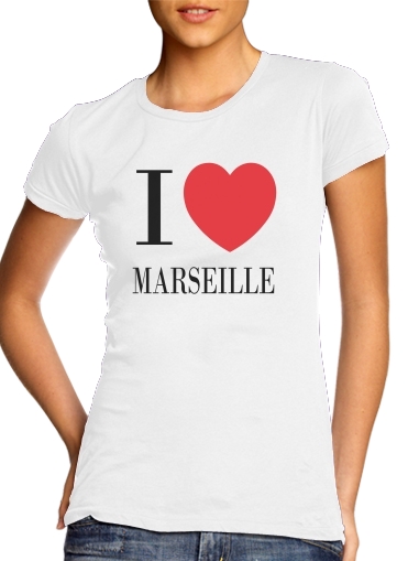 Tshirt I love Marseille femme