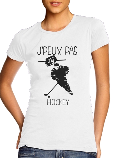 Tshirt Je peux pas jai hockey sur glace femme