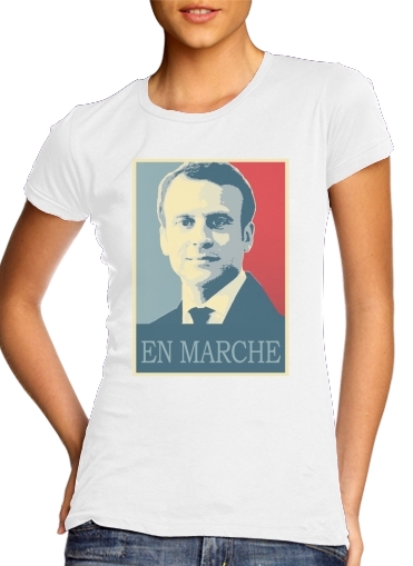 Tshirt Macron Propaganda En marche la France femme