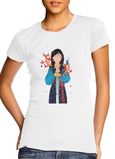 Tshirt Mulan Princess Watercolor Decor femme