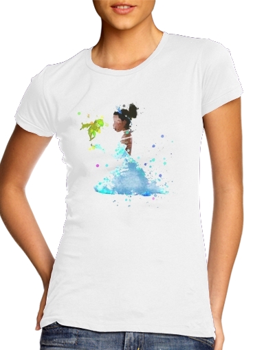 Tshirt Princess Tiana Watercolor Art femme